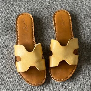 Yellow Leather Sandals